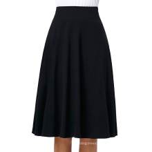 Kate Kasin Occident Women's High Stretchy Cotton High Waist A-line Flared Skirt KK000279-1